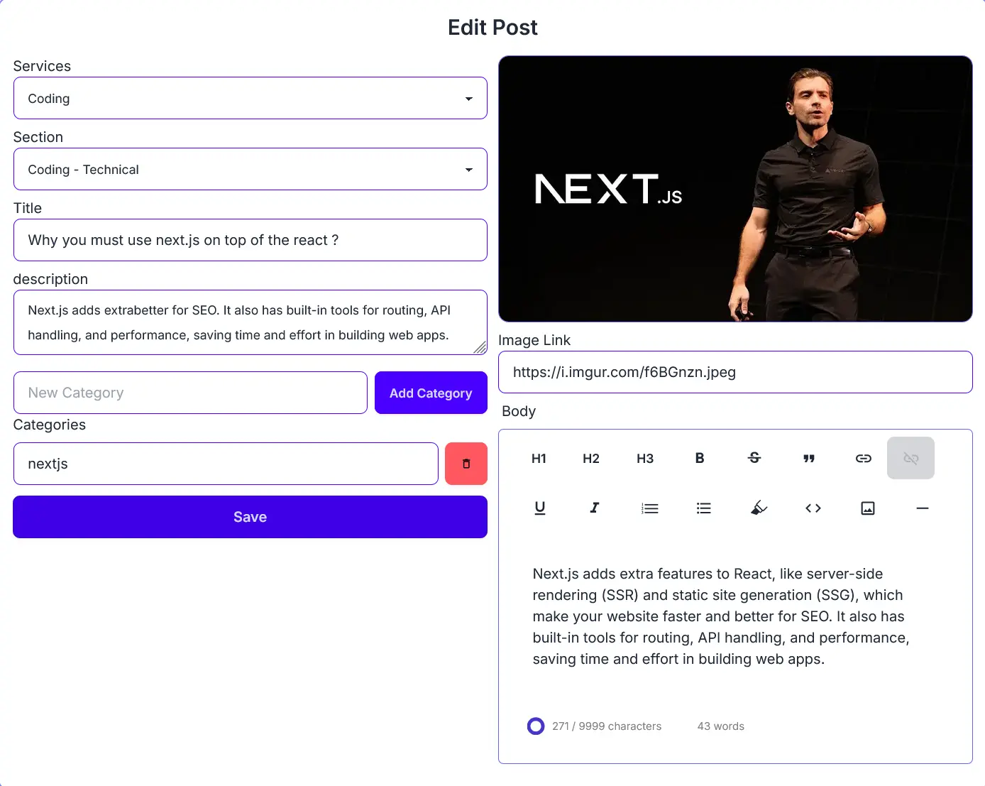 Nexca Admin Panel